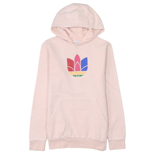 Adidas Girls Pink Logo Pullover Hoodie 13-14 Years Regular Fit Lightweight