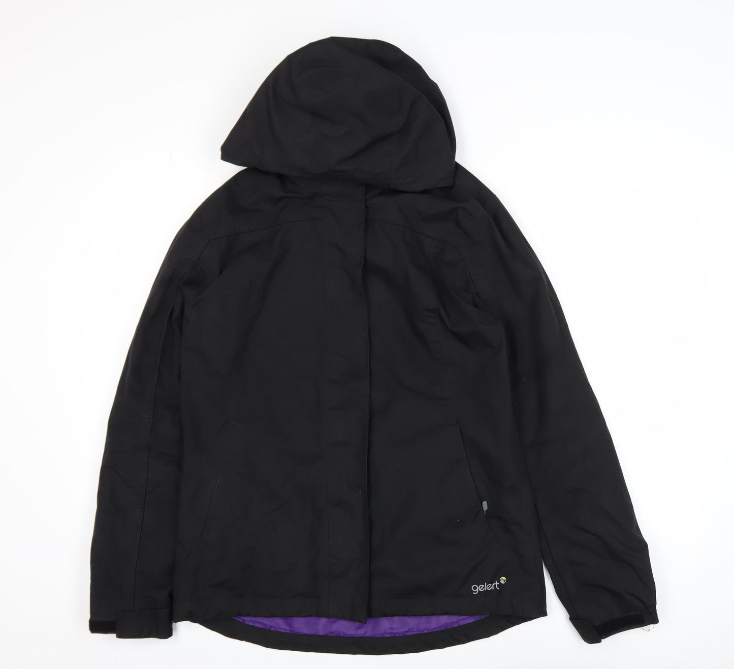 Gelert Womens Black Waterproof Hooded Rain Jacket Size 12