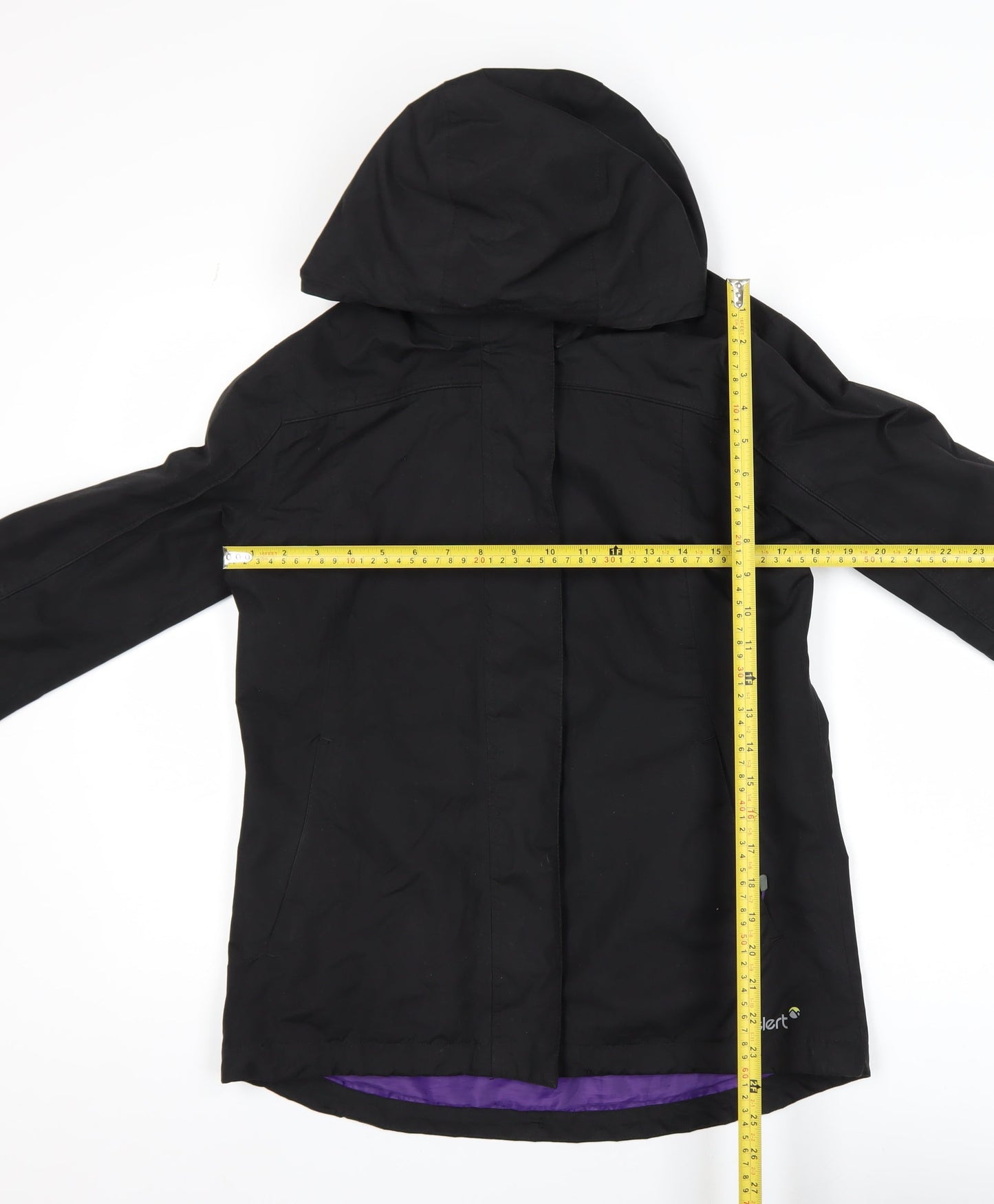 Gelert Womens Black Waterproof Hooded Rain Jacket Size 12