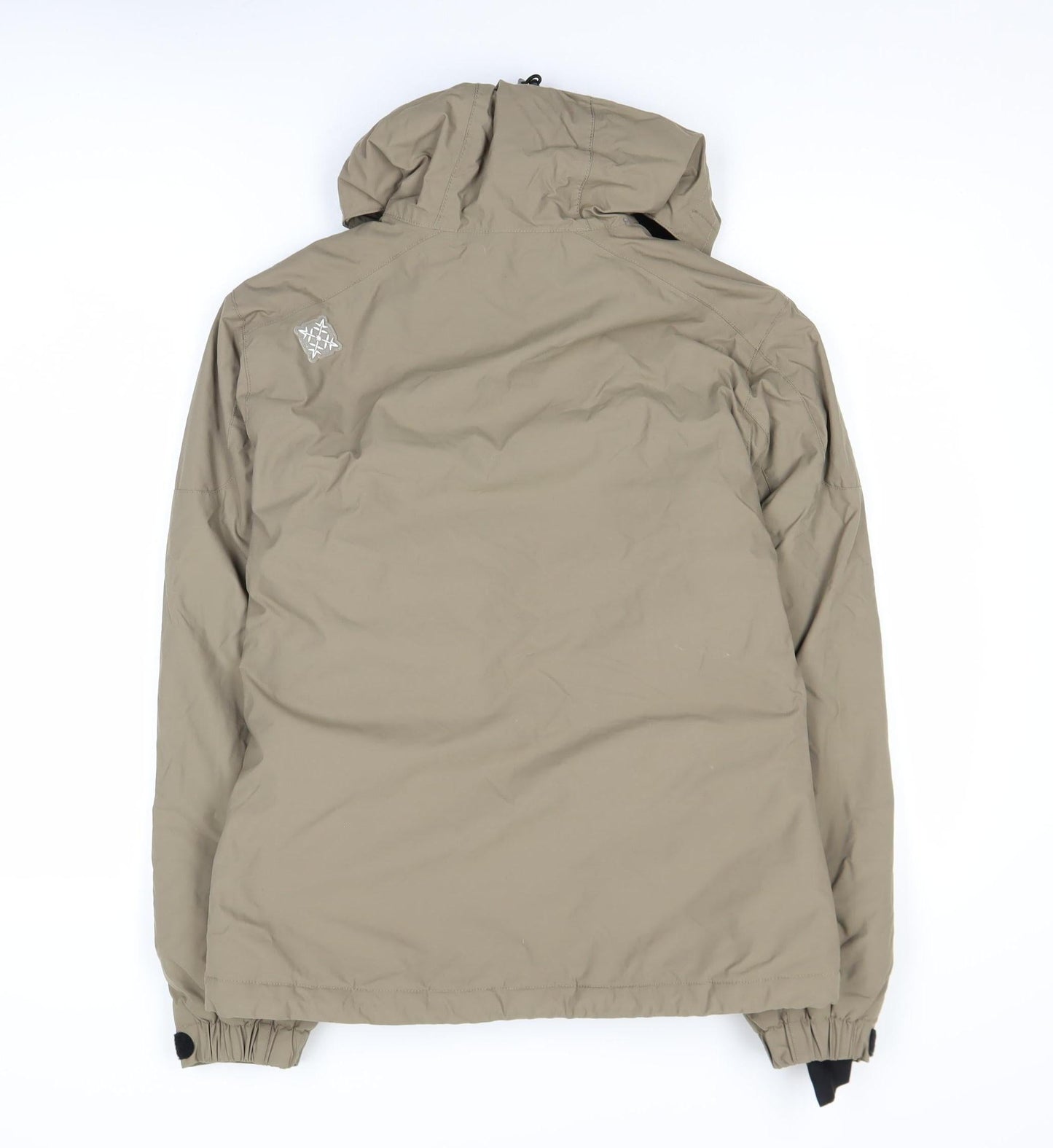 Oxbow Women’s Beige Hooded Windbreaker Jacket Size 2 Nylon Lightweight