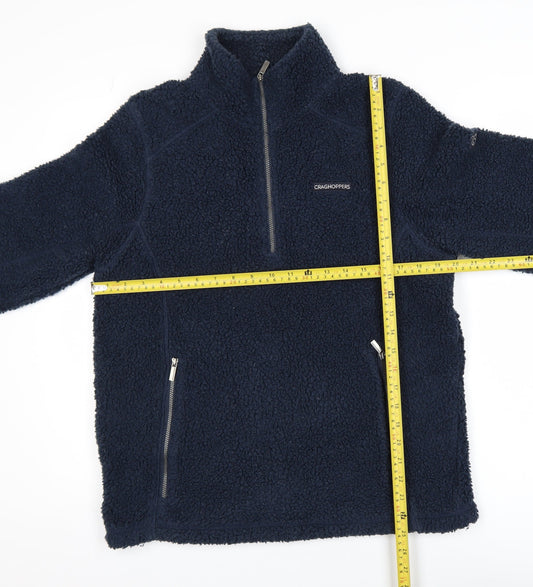 Craghoppers Men's Blue Fleece 1/4 Zip Pullover Sweatshirt Size S