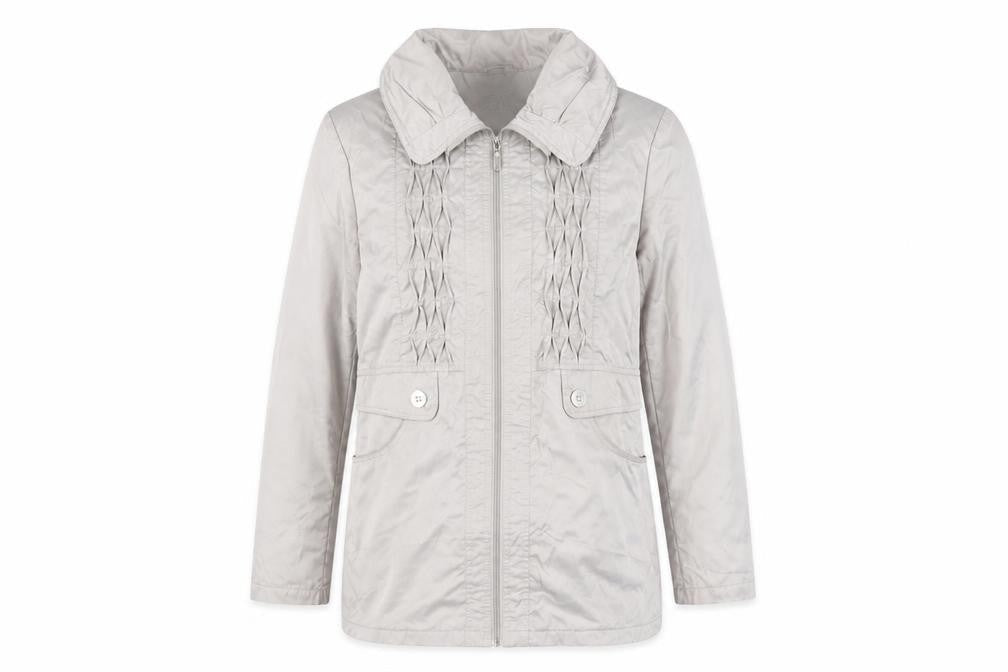 Finesse Women’s Grey Size 12 Mid-Length Zip Jacket