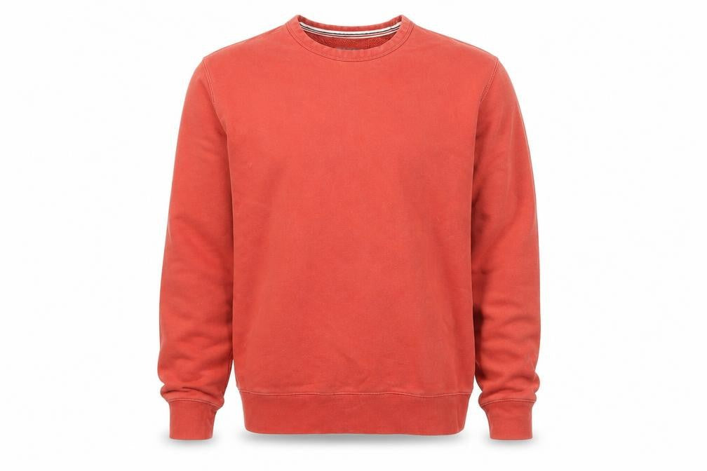 Lands' End Men's Red Pullover Sweatshirt Size M Crew Neck Fleece