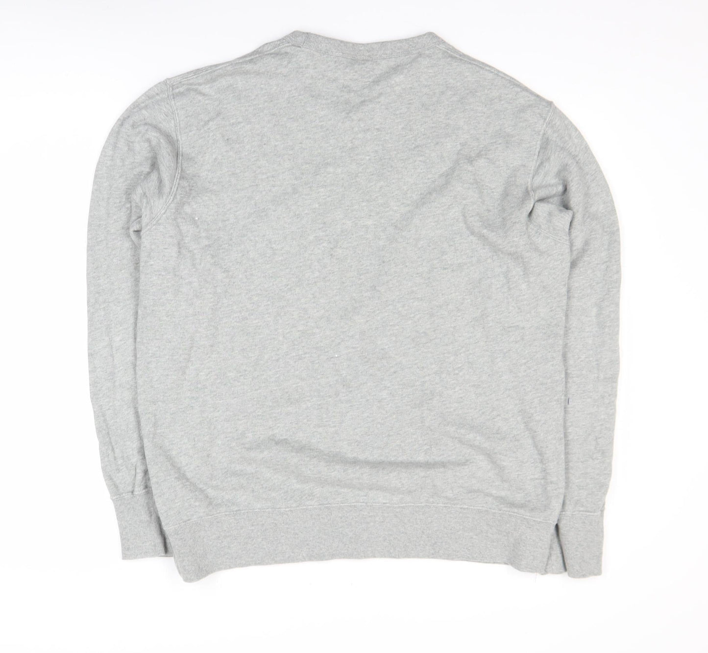 Uniqlo Men Grey Crew Neck Pullover Sweatshirt M Art Print