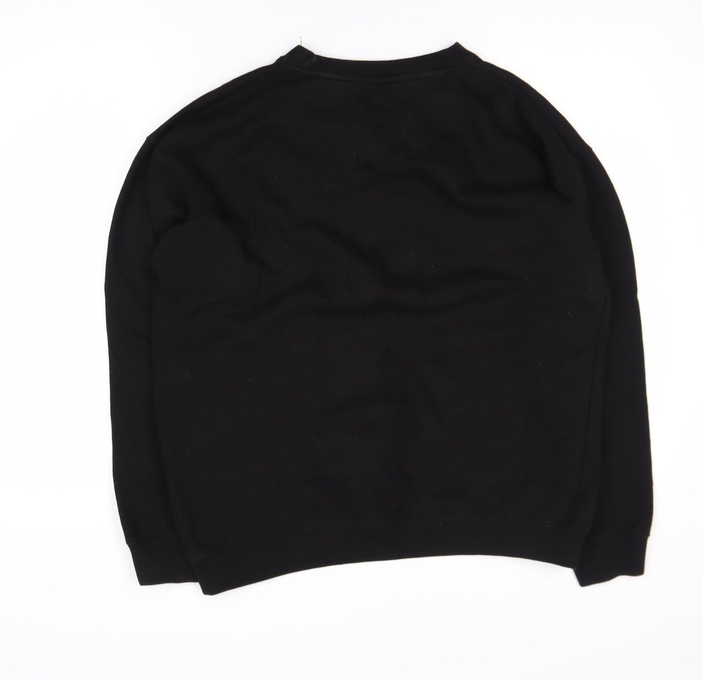 BoohooMAN Men's Black Graphic Wolf Sweatshirt Size S Regular Fit
