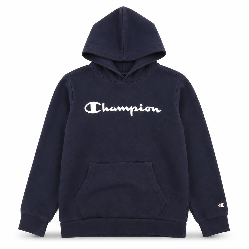 Champion Boys Navy Pullover Hoodie Large 11-12 Years Cotton Blend