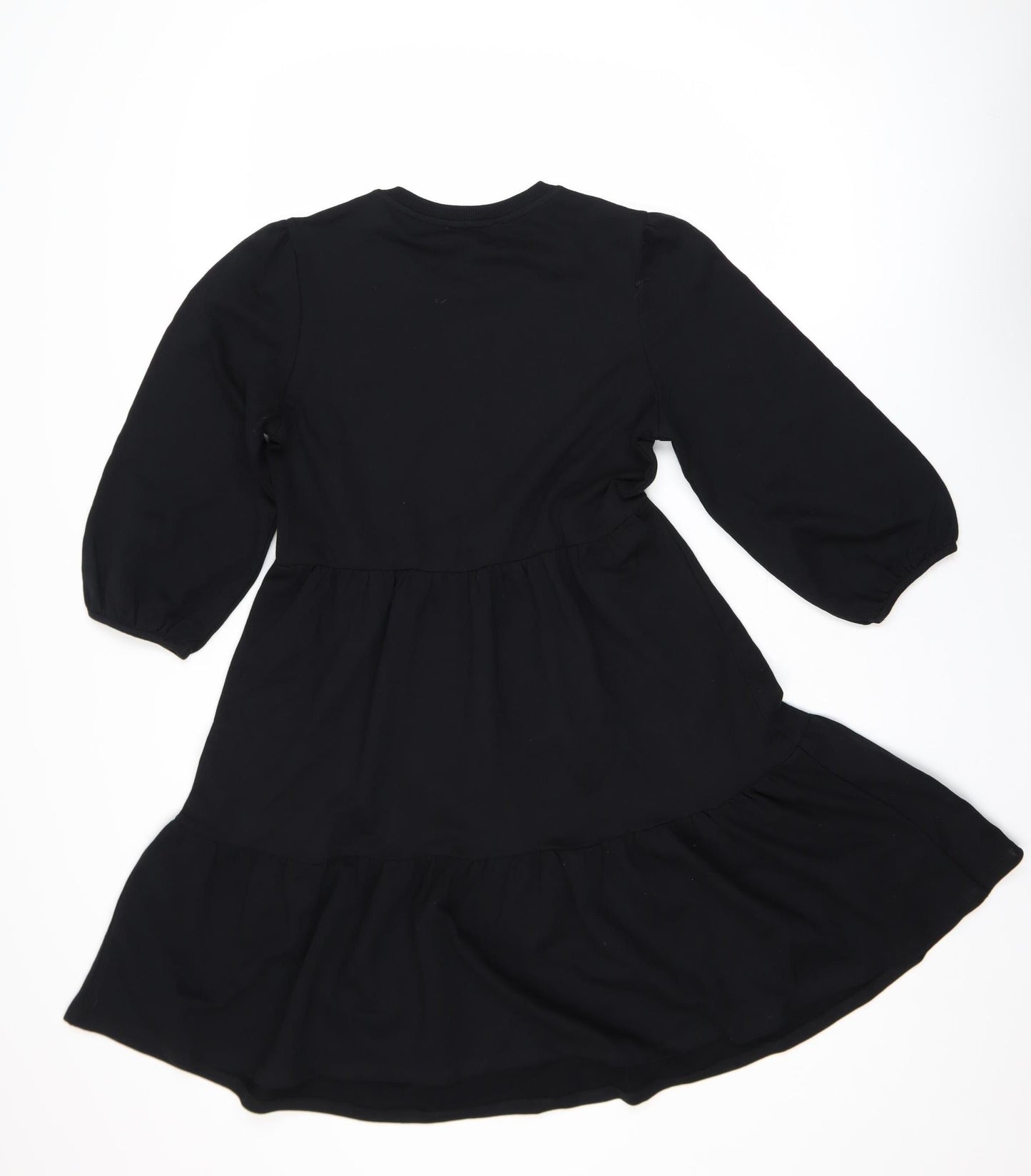 New Look Maternity Black Knee Length Smocked Jersey Dress Size 10