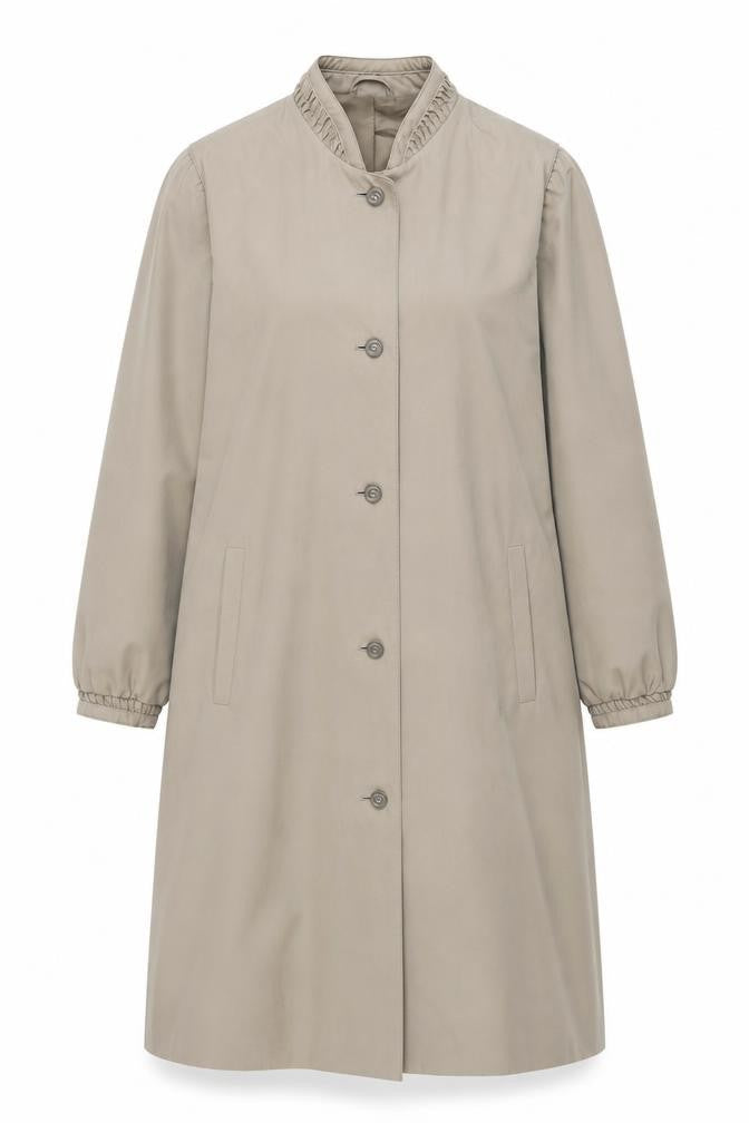 Marks & Spencer Women Beige Petite Fit Long Overcoat Size 12