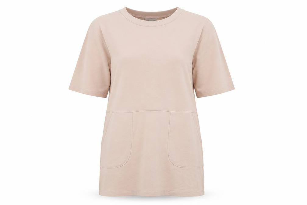 COS Women Beige Cotton Short Shift Dress XS Half Sleeve