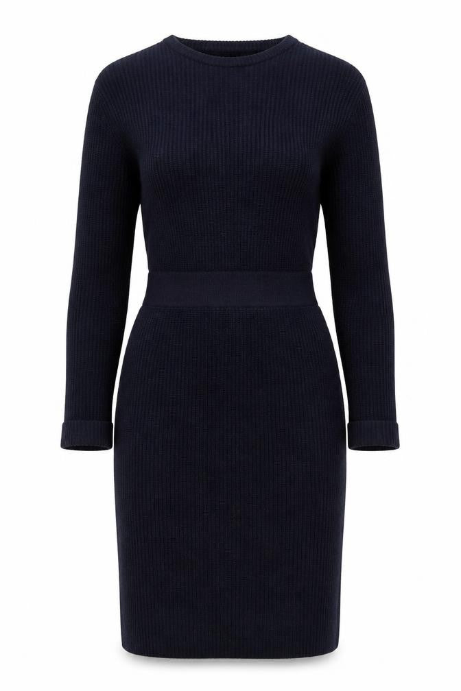 Reiss Women’s Black Wool Cashmere Knit Bodycon Dress M
