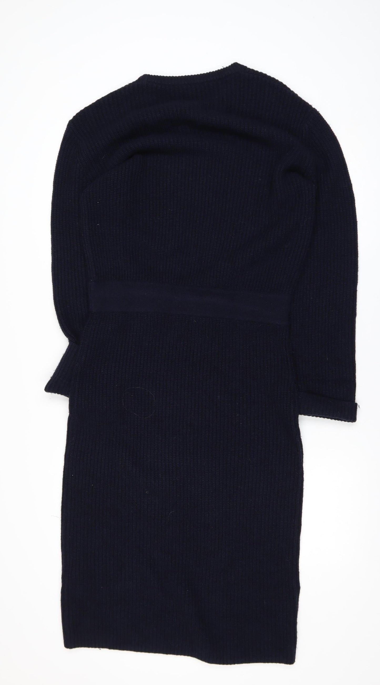 Reiss Women’s Black Wool Cashmere Knit Bodycon Dress M