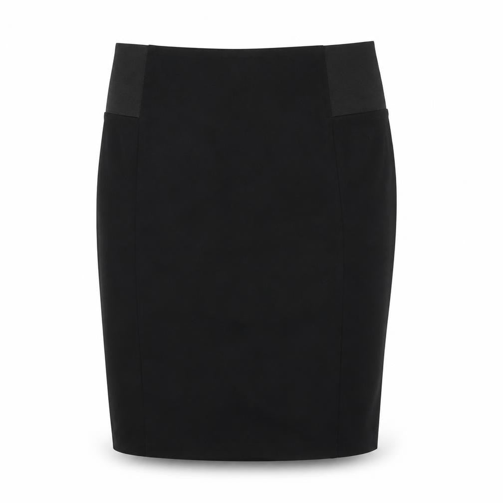 Vero Moda Women's Black Pencil Skirt L Stretch Knee Length Workwear