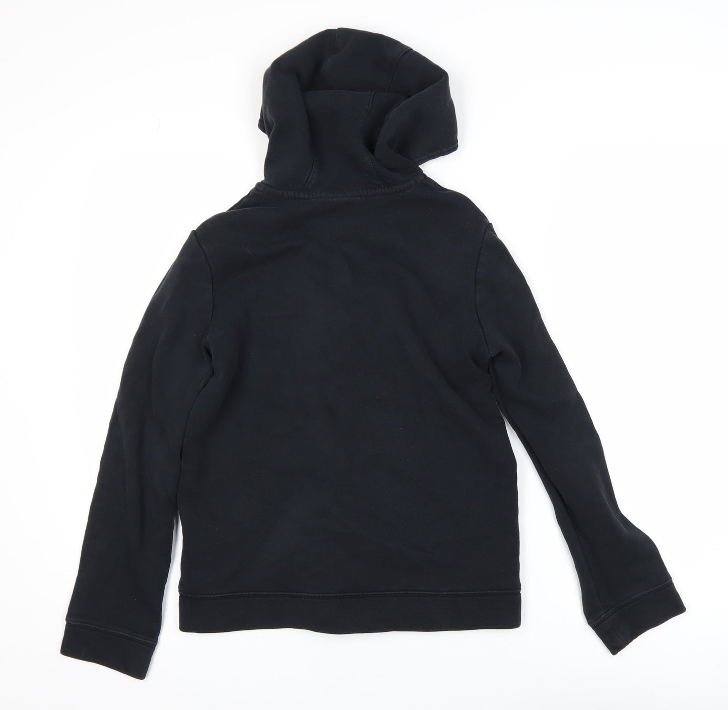 Nike Boys Black Full Zip Hoodie Size L 147-158cm Cotton Blend