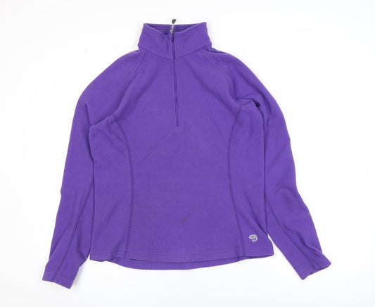 Mountain Hardwear Women Purple Fleece 1/2 Zip Active Jacket Size M
