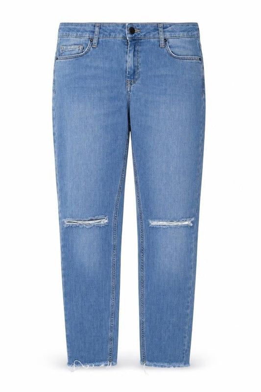 Denim Co. Women Blue Size 12 Skinny Distressed Jeans