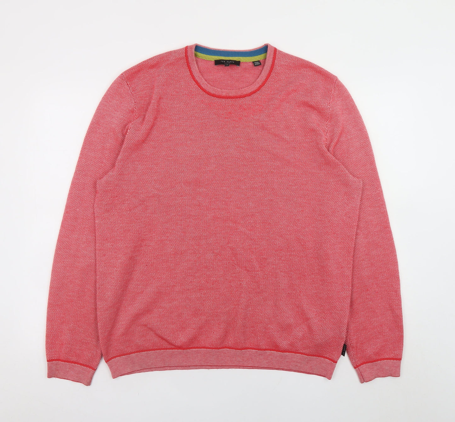 Ted Baker Mens Red XL Crew Neck Knit Jumper