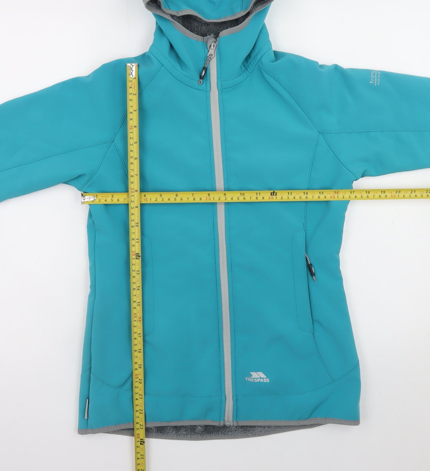 Trespass Women's Blue XS Softshell Hooded Mid-Length Jacket