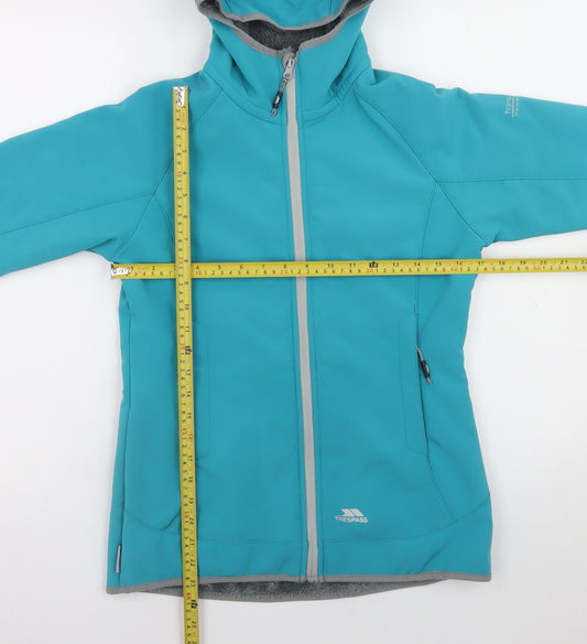 Trespass Women's Blue XS Softshell Hooded Mid-Length Jacket