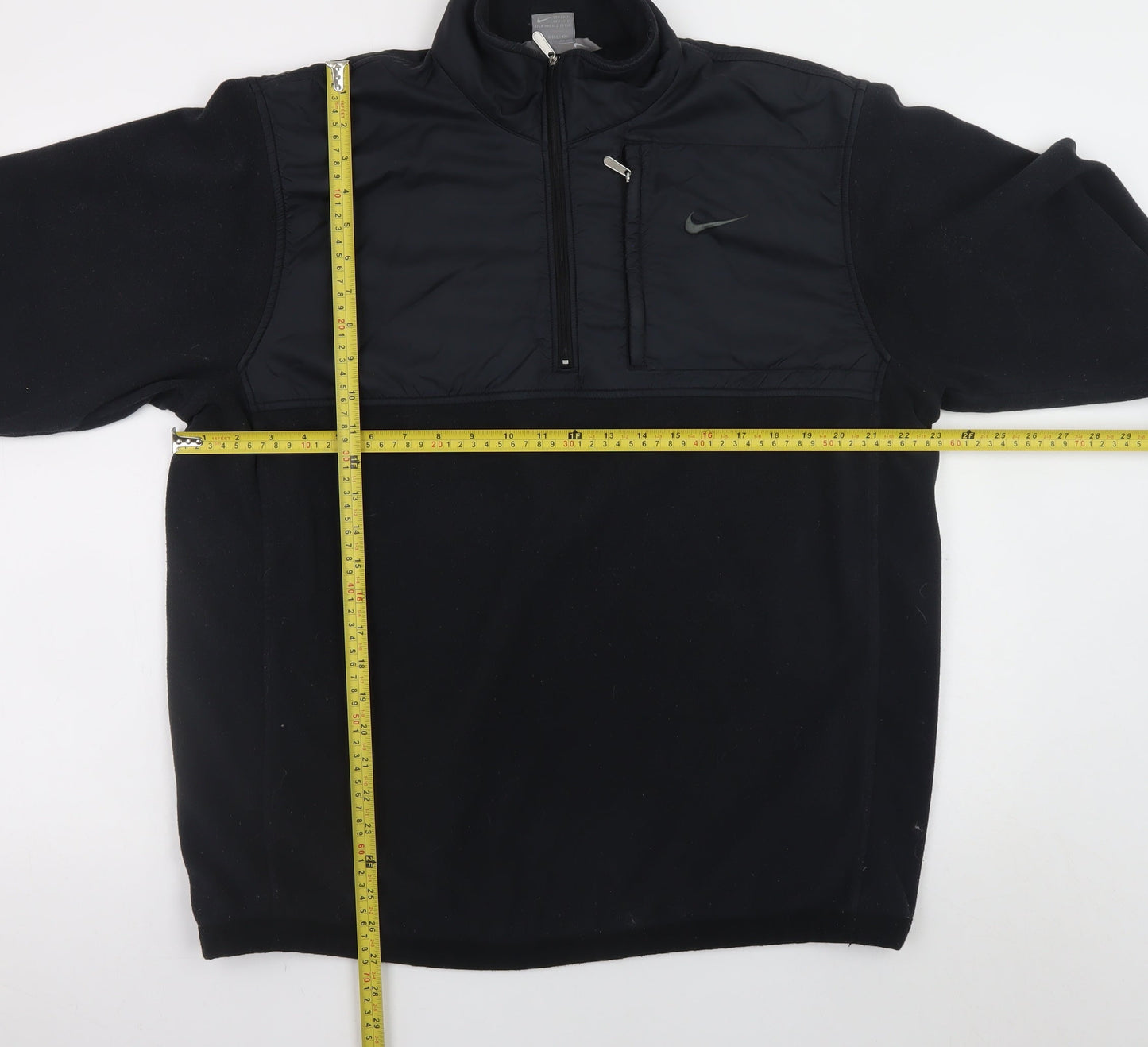 Nike Men's Black 1/4 Zip Fleece Pullover Sweatshirt Size L