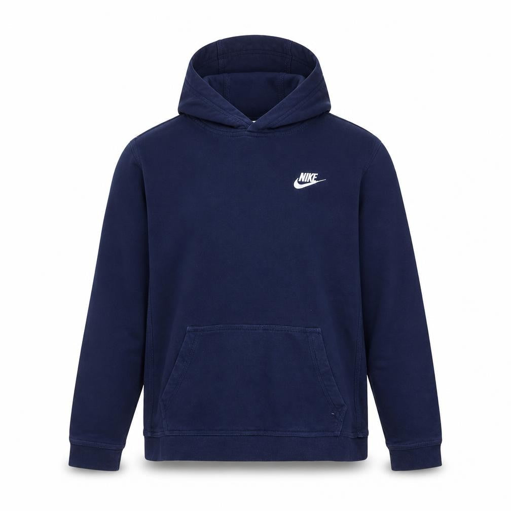Nike Mens Blue Pullover Hoodie L Fleece Logo Sports Style