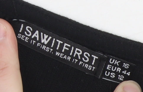 I Saw It First Women’s Black Size 16 Bodycon Midi Dress