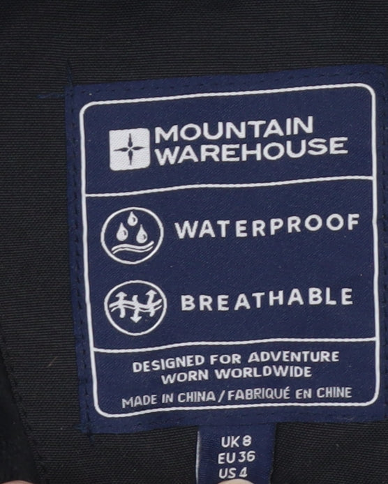 Mountain Warehouse Women's Black Waterproof Parka Coat Size 8