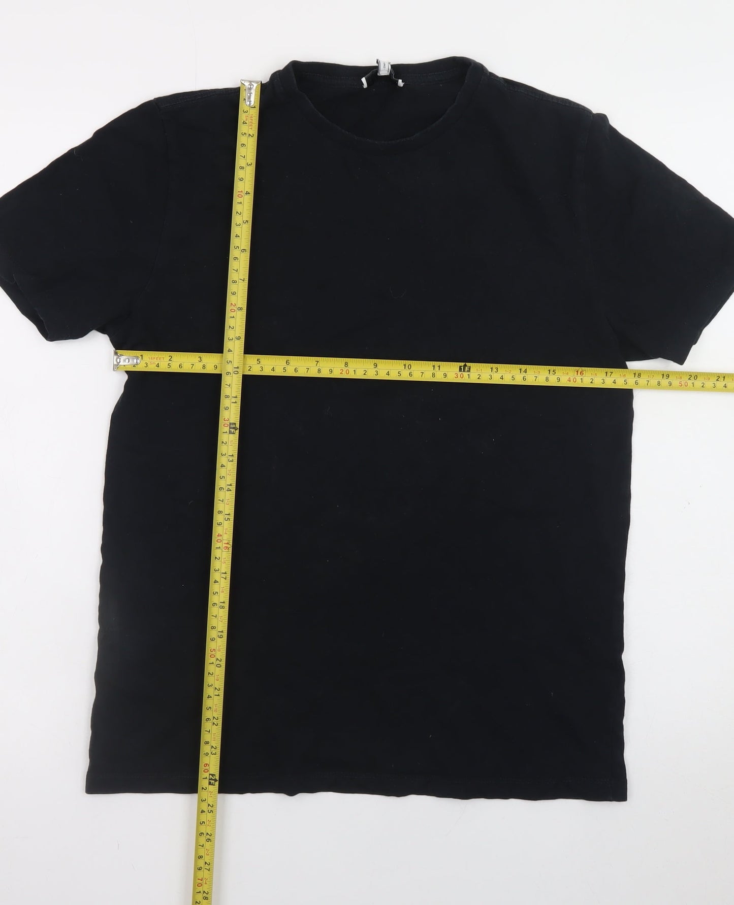 Reiss Men's Black Cotton Crew Neck Short Sleeve T-Shirt Size S