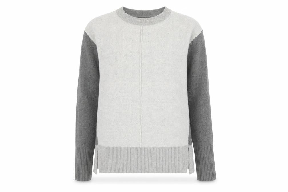 Front view of Principles Women Grey Wool Blend Crew Neck Jumper, size 14