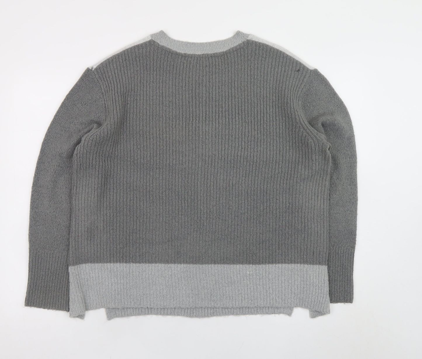 Principles Women Grey Wool Blend Crew Neck Jumper Size 14