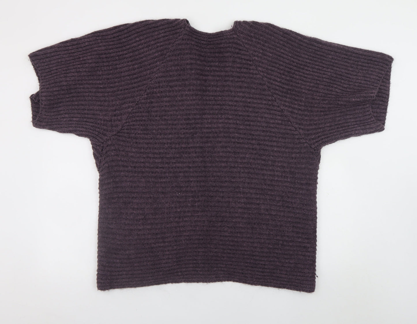 Carina Ricci Women Purple L Cardigan Knit Alpaca Wool Blend