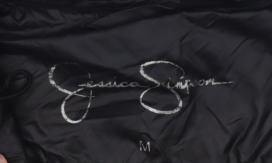Jessica Simpson Womens Black Puffer Jacket M Hooded Winter Coat