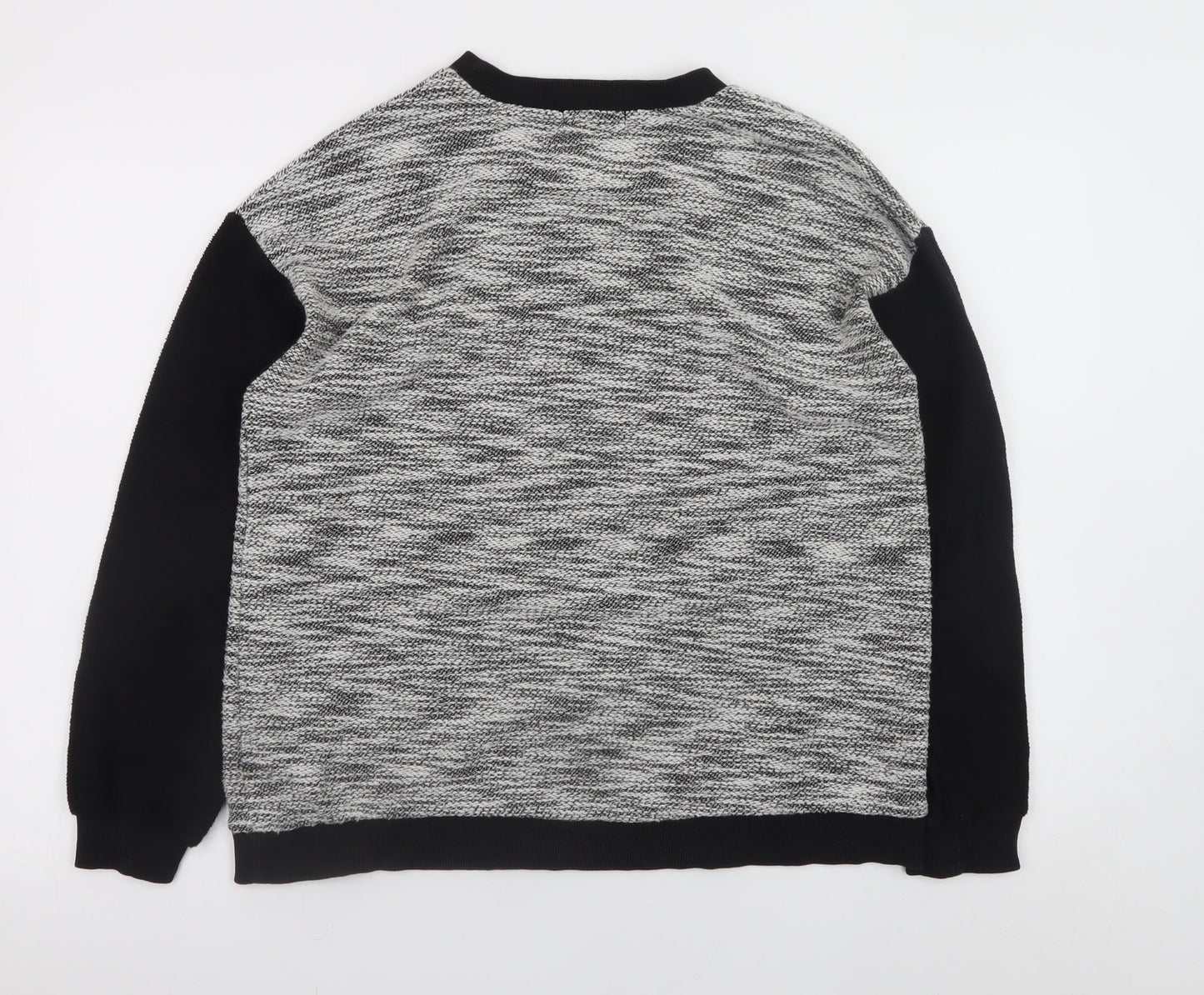 BDG Womens Black Grey Pullover Jumper Small Crew Neck Casual Knit