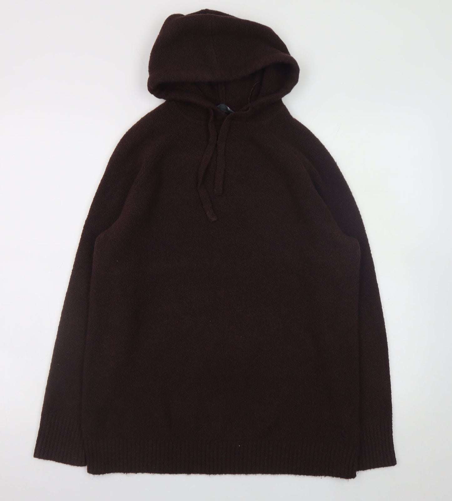 Marks & Spencer Women Brown Hooded Pullover Knit Jumper M