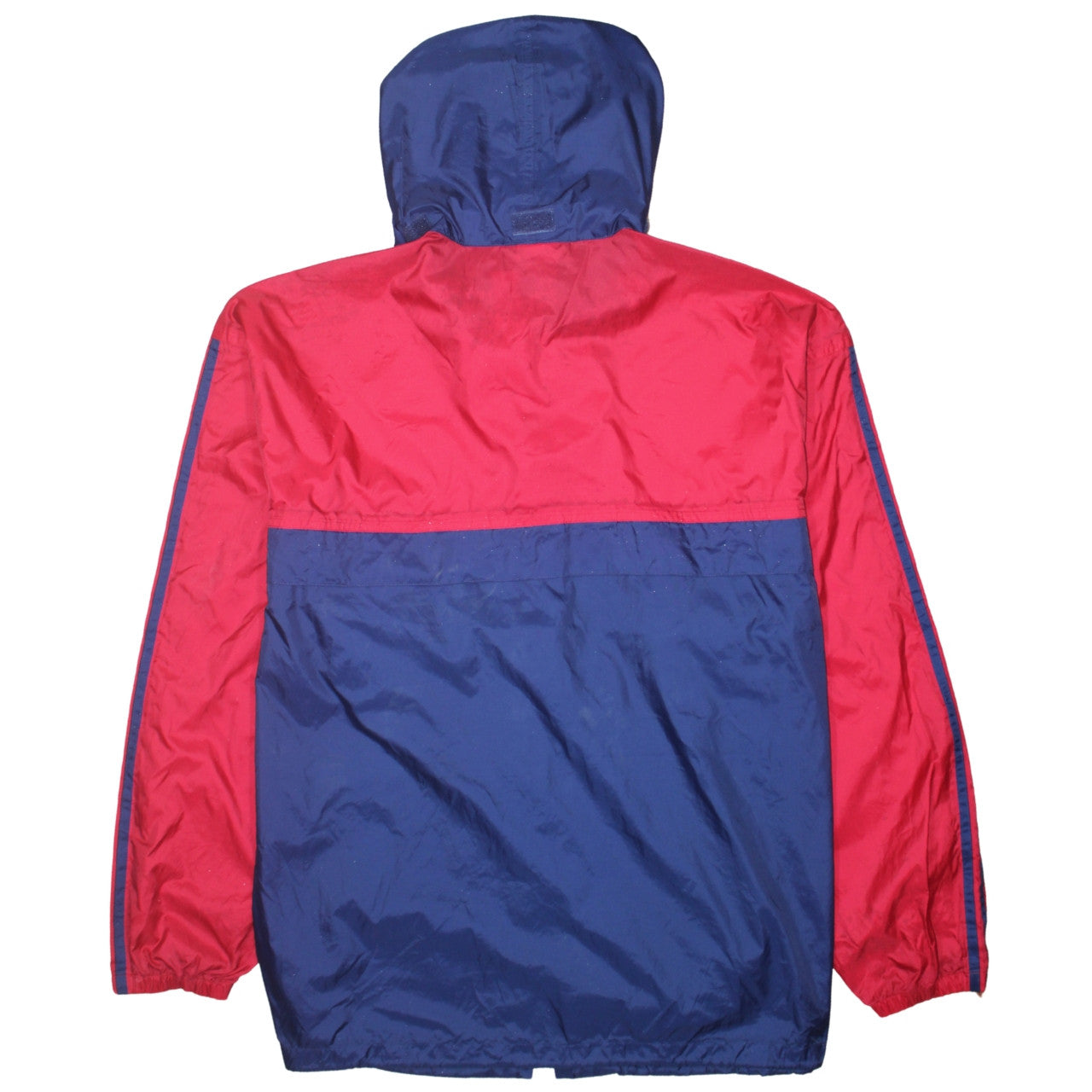 Adidas Men’s Red Blue Windbreaker Jacket M Hooded Retro Sportswear