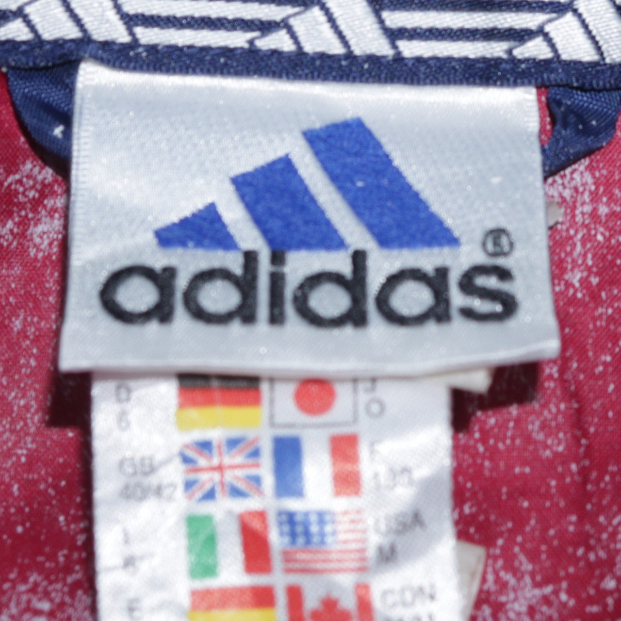 Adidas Men’s Red Blue Windbreaker Jacket M Hooded Retro Sportswear