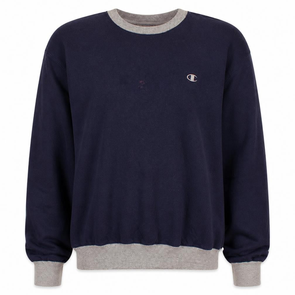 Champion Men's Blue XL Pullover Sweatshirt Crew Neck Logo