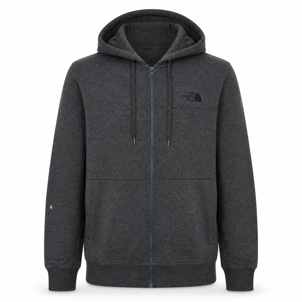 The North Face Men's Grey Full Zip Hoodie Size M