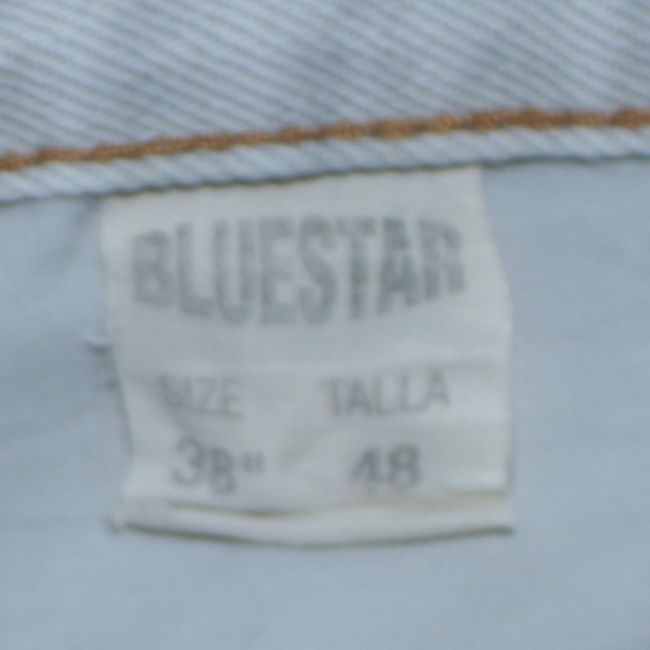 Blue Star Men’s Light Blue Straight Denim Jeans 38in Regular Fit Vintage