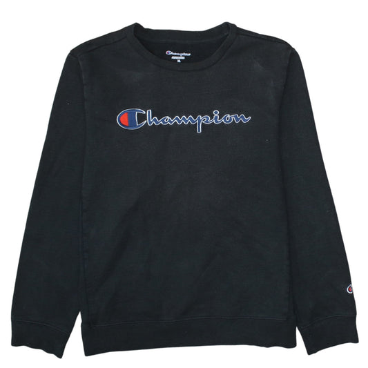 Champion Men's Black XL Pullover Sweatshirt Crew Neck Fleece