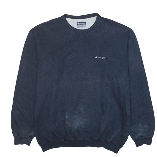 Champion Men’s Blue 2XL Pullover Crew Neck Fleece Sweatshirt