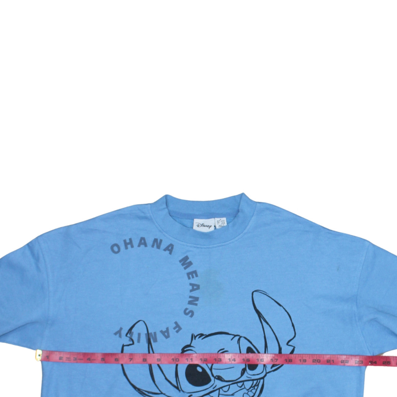 Disney Women’s Blue Stitch Sweatshirt UK 12/14 Crew Neck Pullover