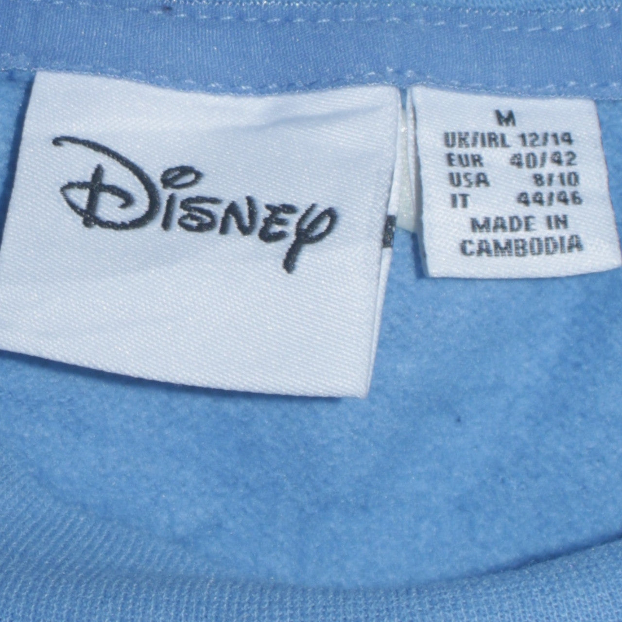Disney Women’s Blue Stitch Sweatshirt UK 12/14 Crew Neck Pullover
