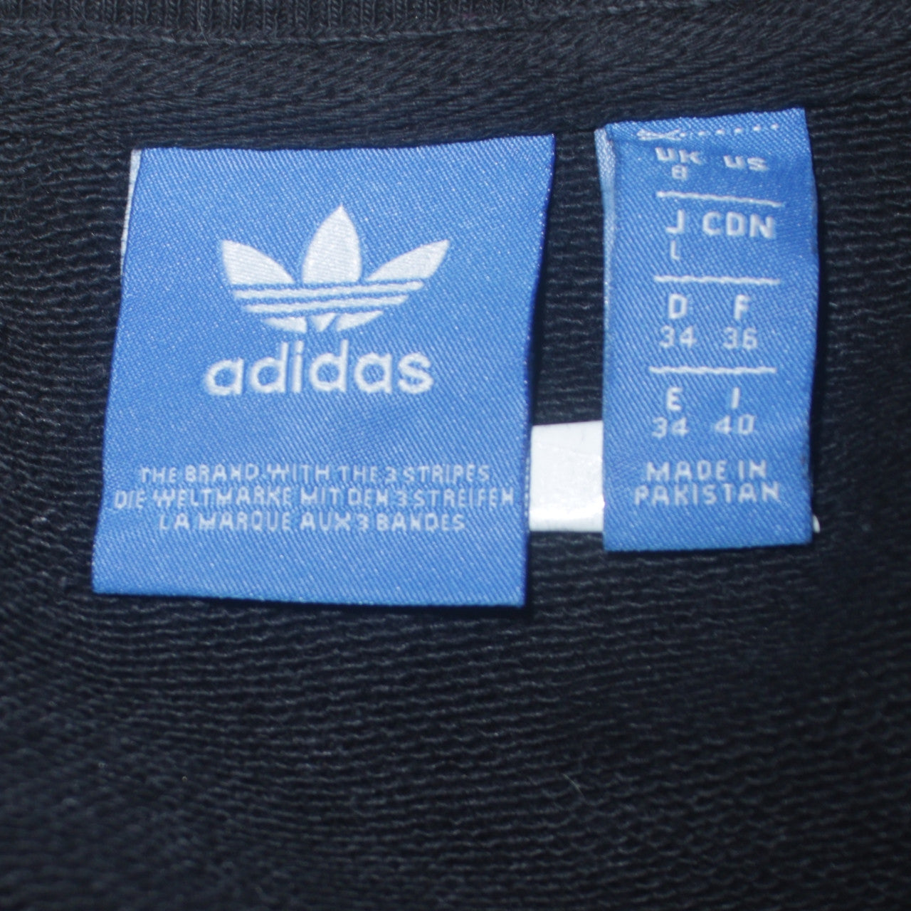 Adidas Womens Black Crew Neck Pullover Sweatshirt Size 8