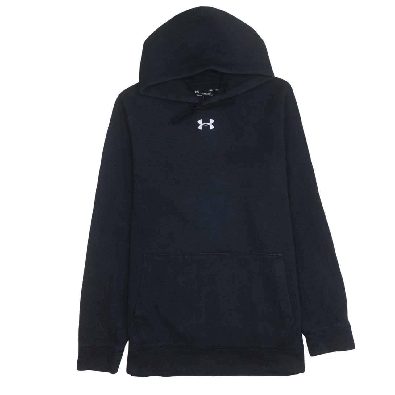 Under Armour Mens Black Pullover Hoodie Small Loose Fit ColdGear Fleece