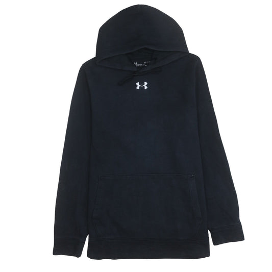 Under Armour Mens Black Pullover Hoodie Small Loose Fit ColdGear Fleece