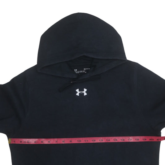 Under Armour Mens Black Pullover Hoodie Small Loose Fit ColdGear Fleece