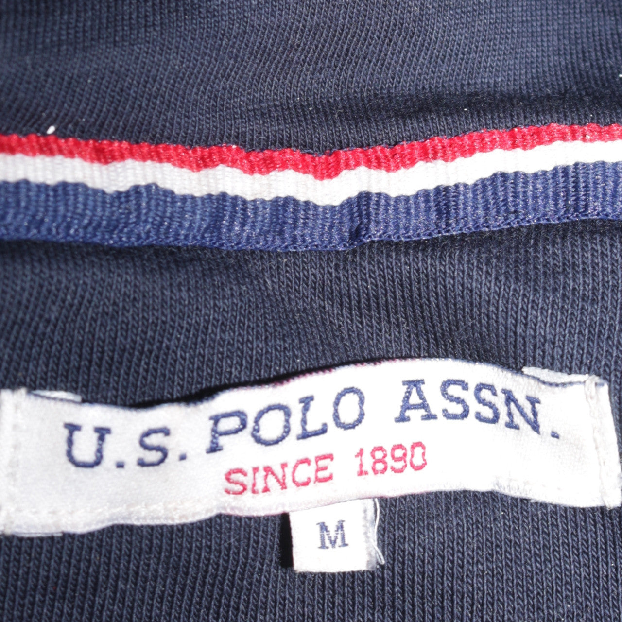 U.S. Polo Assn. Men's Navy Blue Hoodie M Pullover Logo Cotton Blend