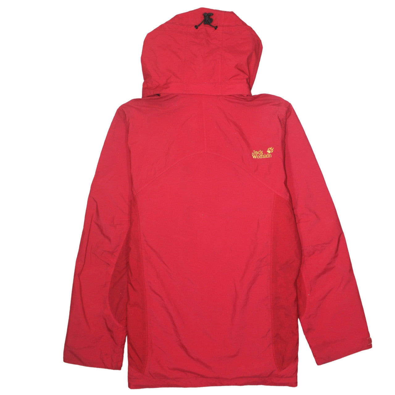 Jack Wolfskin Women Red Waterproof Hooded Rain Jacket Size 14