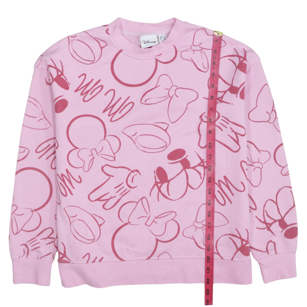 Disney Women's Pink Minnie Mouse Pullover Sweatshirt XS