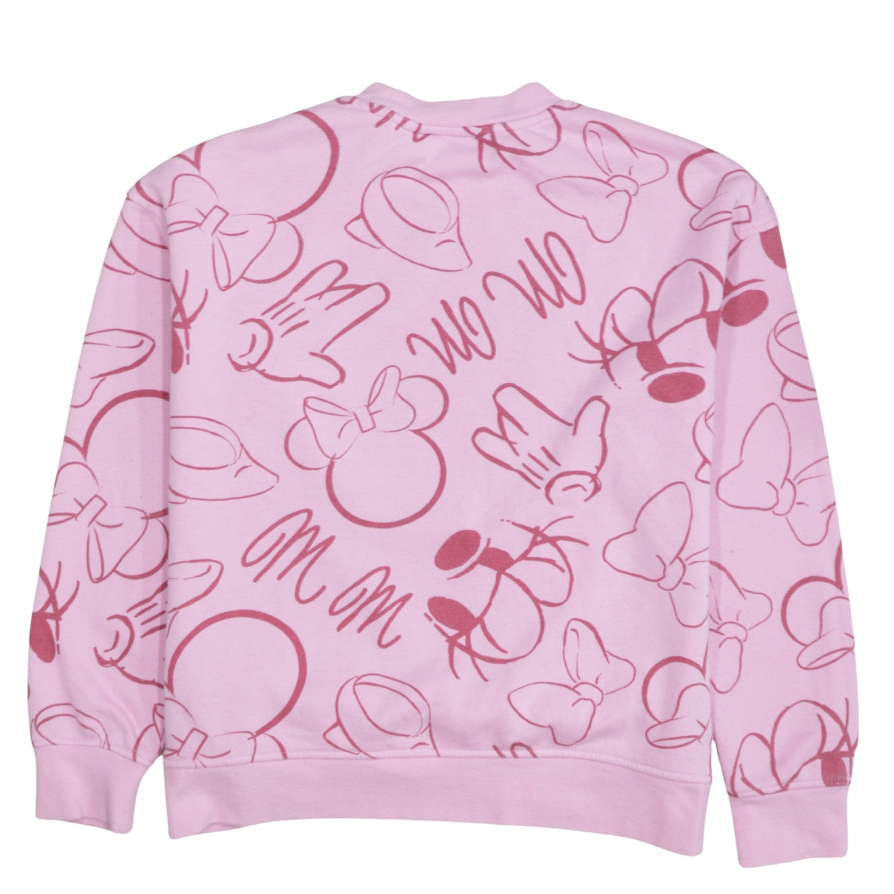 Disney Women's Pink Minnie Mouse Pullover Sweatshirt XS